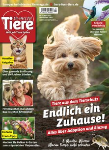 Titelblatt der Zeitschrift Ein Herz für Tiere im Prämienabo