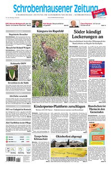 Titelblatt der Zeitschrift Schrobenhausener Zeitung