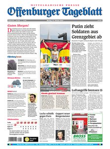 Titelblatt der Zeitschrift Offenburger Tageblatt