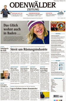 Titelblatt der Zeitschrift Odenwälder Zeitung