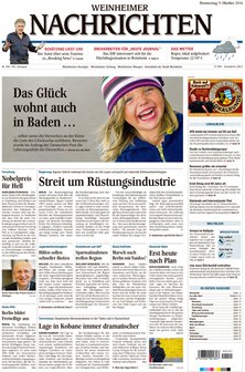 Titelblatt der Zeitschrift Weinheimer Nachrichten