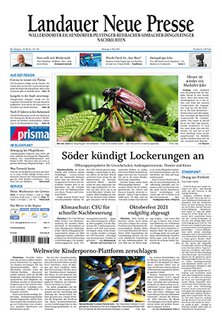 Titelblatt der Zeitschrift Landauer Neue Presse