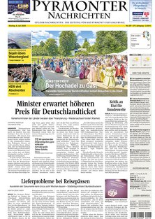 Titelblatt der Zeitschrift Pyrmonter Nachrichten