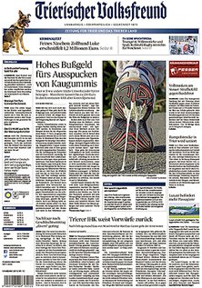 Titelblatt der Zeitschrift Trierischer Volksfreund