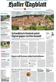 Titelblatt der Zeitschrift Haller Tagblatt