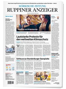 Titelblatt der Zeitschrift Ruppiner Anzeiger