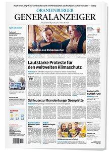 Titelblatt der Zeitschrift Oranienburger Generalanzeiger