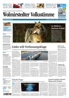 Titelblatt der Zeitschrift Wolmirstedter Volksstimme