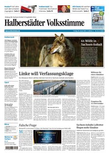 Titelblatt der Zeitschrift Halberstädter Volksstimme