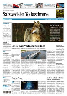 Titelblatt der Zeitschrift Salzwedeler Volksstimme