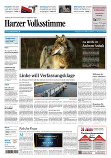 Titelblatt der Zeitschrift Harzer Volksstimme