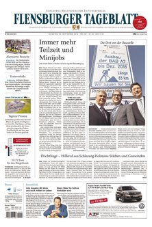 Titelblatt der Zeitschrift Flensburger Tageblatt