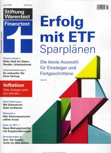 Titelblatt der Zeitschrift Finanztest im Prämienabo