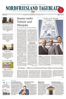 Titelblatt der Zeitschrift Nordfriesland Tageblatt