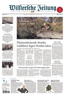 Titelblatt der Zeitschrift Wilstersche Zeitung