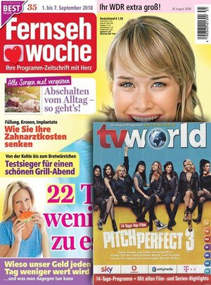 Fernsehwoche mit tv world Abo beim Leserservice