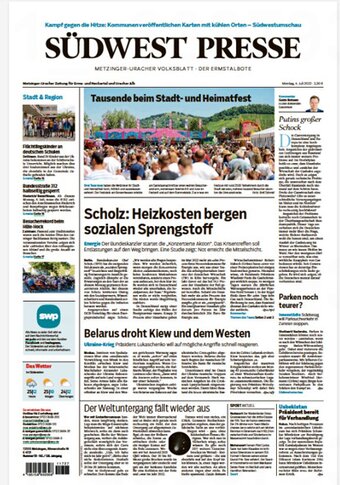 Südwest Presse - Metzinger Ursacher-Volksblatt