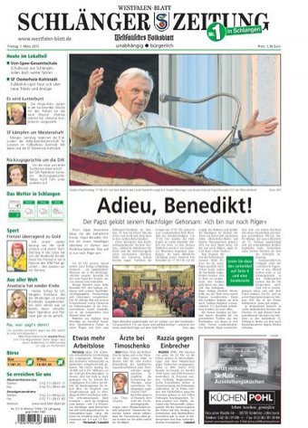Schlänger Zeitung - Westfälisches Volksblatt